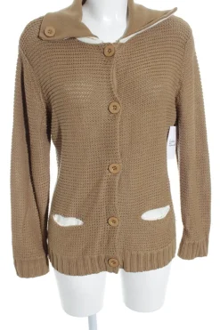 Strickbekleidung>Fabiani Strickjacke Größe 38 camelwollweiß