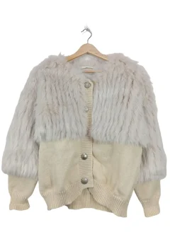 Strickbekleidung>Vita grace Strickjacke Größe 38 cremewollweiß