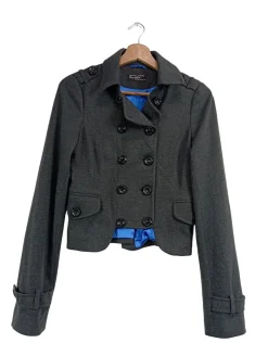 Strickbekleidung>Mogul Strickjacke Größe 34 hellgrau