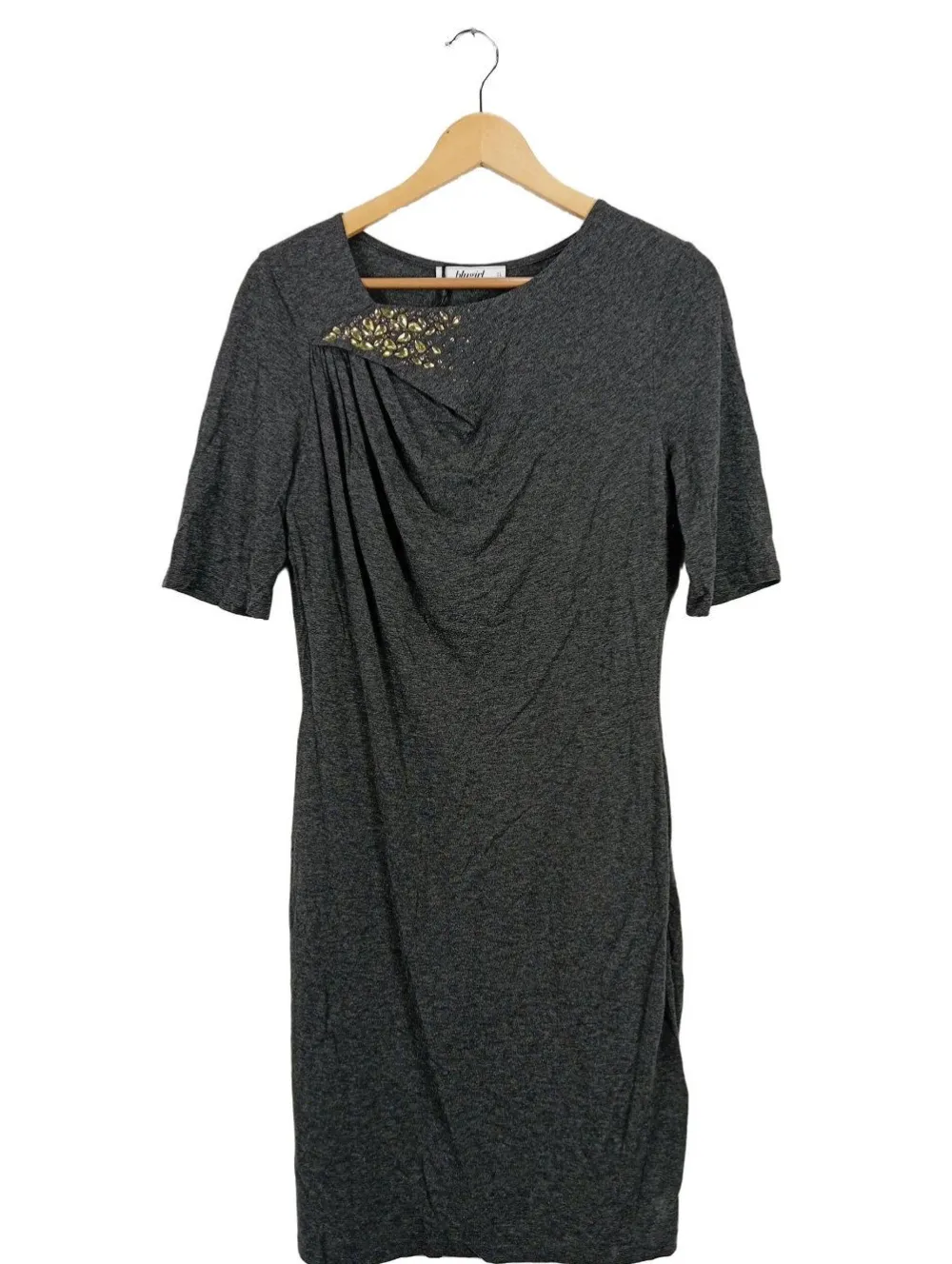 Kleider>Blugirl Strickkleid Größe 40 hellgrau