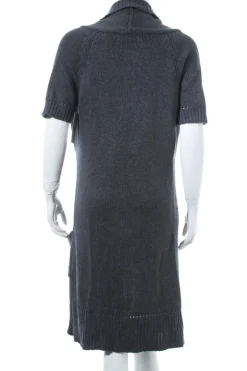 Strickbekleidung>More & More Strickmantel Größe 36 dunkelgraugraublau