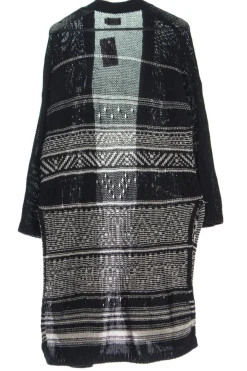 Strickbekleidung>Marc Ou2019Polo DENIM Strickmantel Größe 36 dunkelblauwollweiß