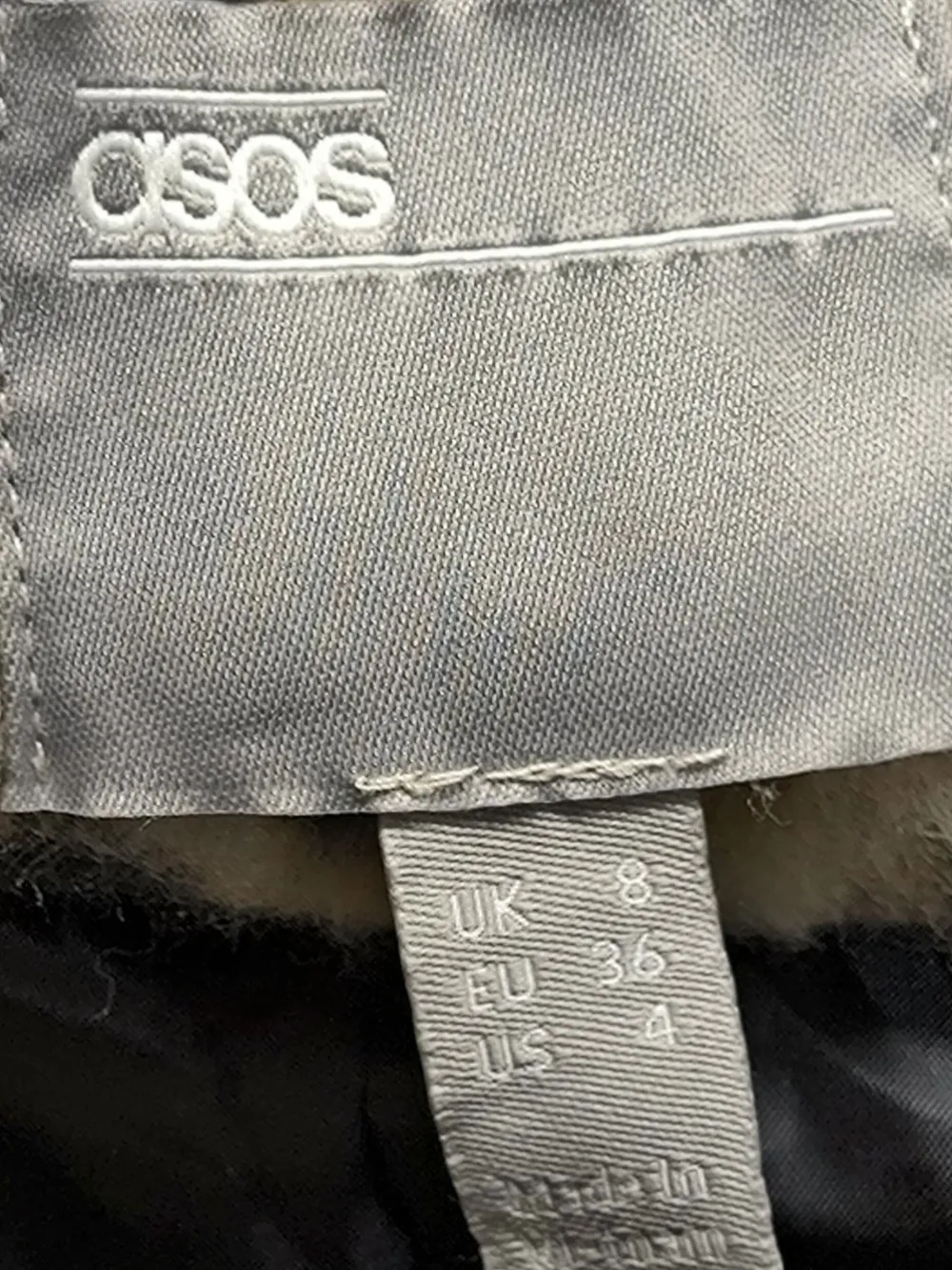 Strickbekleidung>Asos Strickmantel Größe 36 braunwollweiß