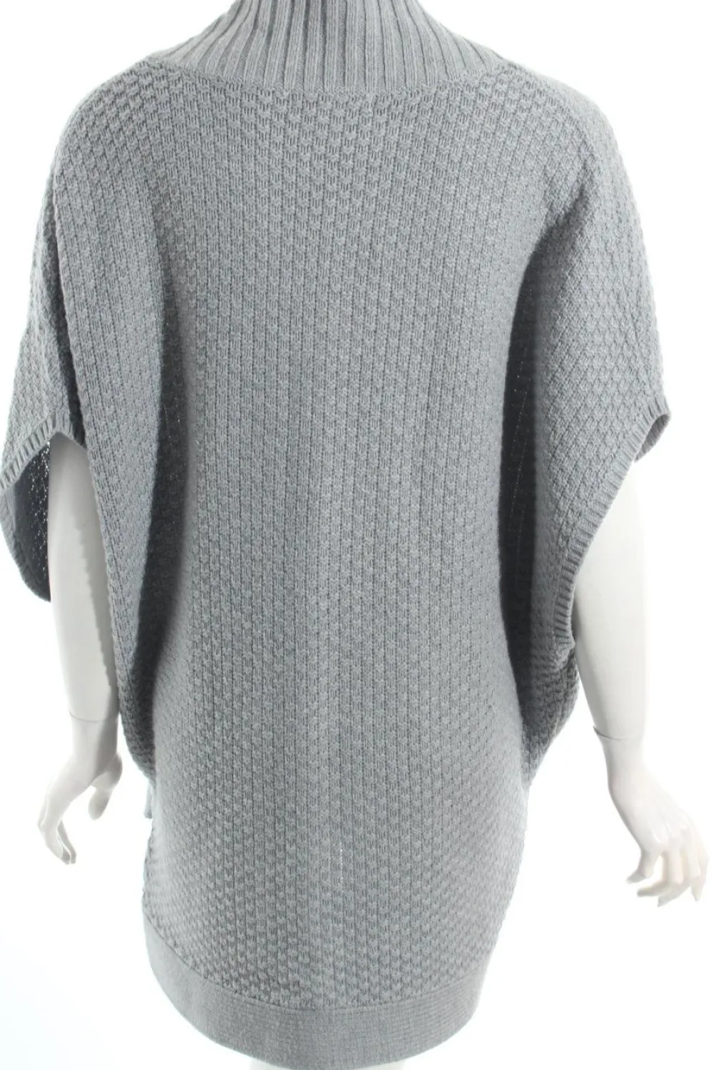 Strickbekleidung>Tom Tailor Strickponcho Größe 42 hellgrau