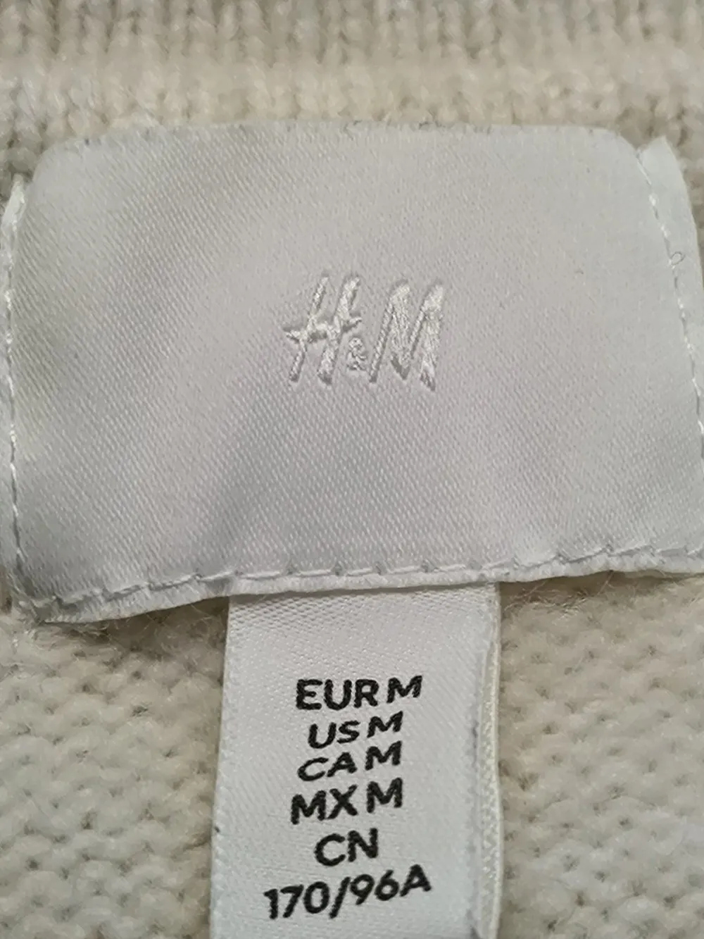 Pullover>H&M Strickpullover Größe 38 wollweiß