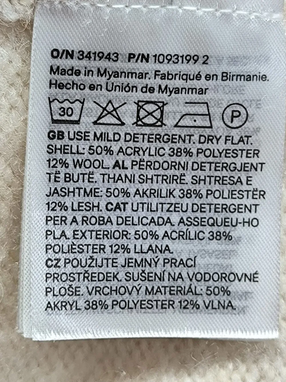 Pullover>H&M Strickpullover Größe 38 wollweiß