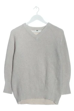 Pullover>UNI QLO Strickpullover Größe 34 hellgrau
