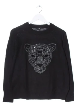 Pullover>H&M Strickpullover Größe 36 schwarzsilberfarben