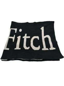 Schals>Abercrombie & Fitch Strickschal schwarzweiß