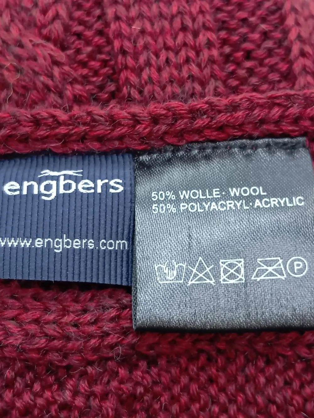 Schals>Engbers Strickschal rot