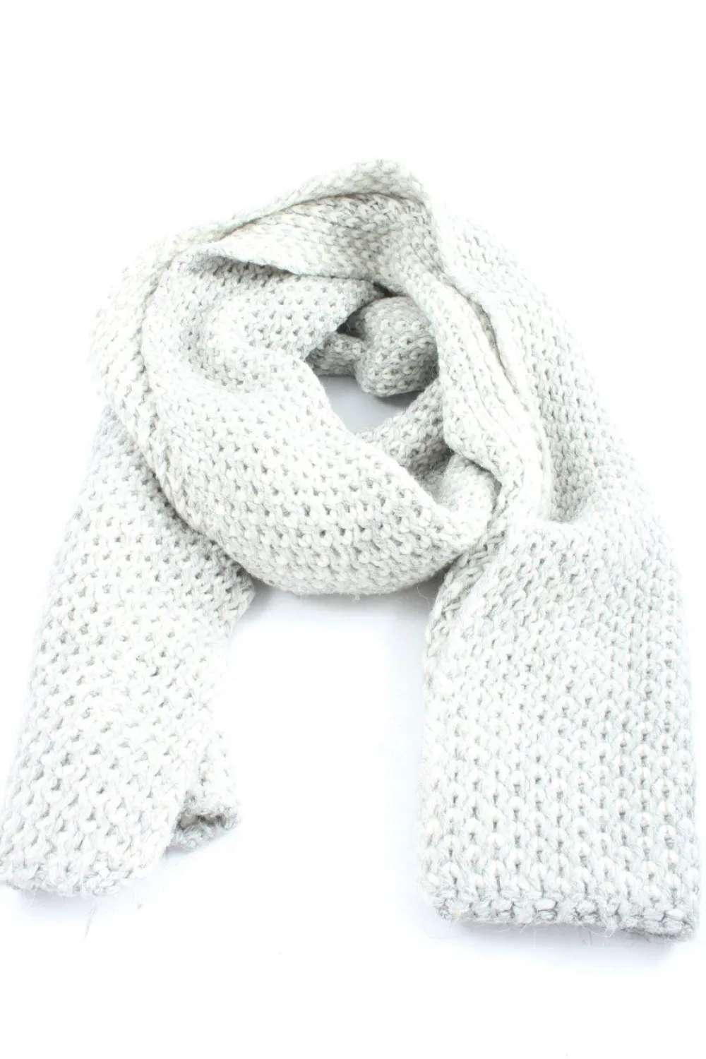Schals>Autark Strickschal hellgrauweiß