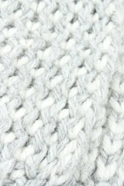 Schals>Autark Strickschal hellgrauweiß
