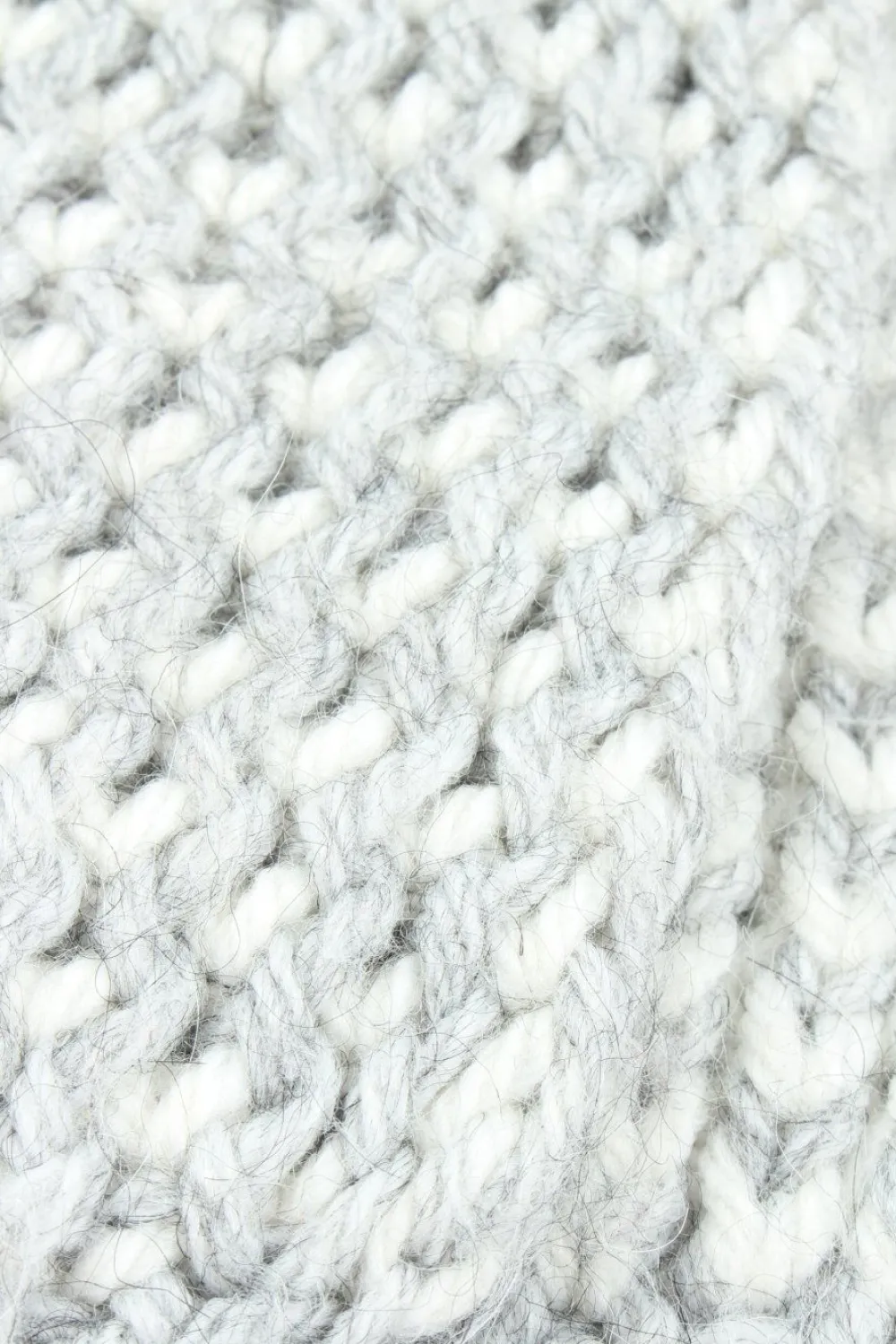 Schals>Autark Strickschal hellgrauweiß