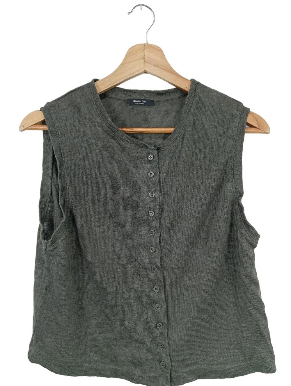 Westen>Massimo Dutti Strickweste Größe 38 hellgrau