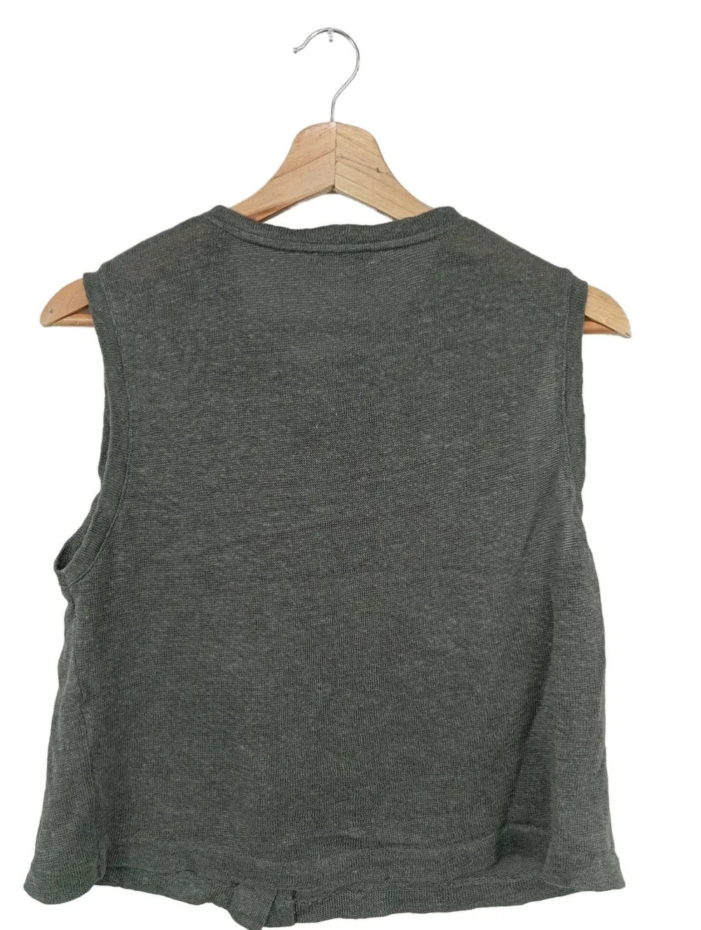 Westen>Massimo Dutti Strickweste Größe 38 hellgrau