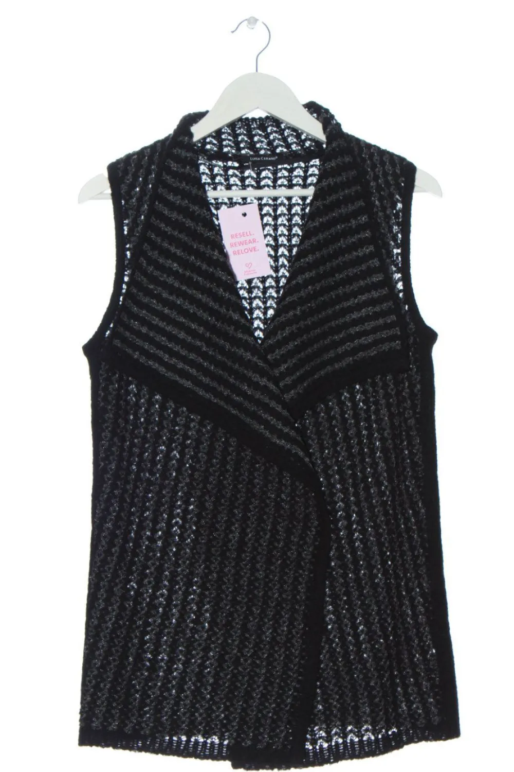 Westen>Luisa Cerano Strickweste Größe 36 schwarzhellgrau