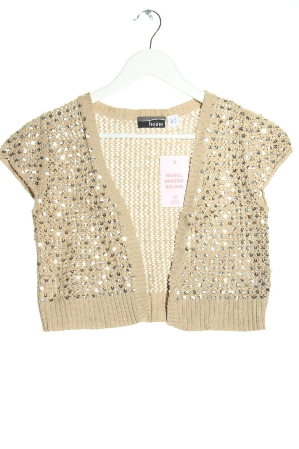 Westen>Heine Strickweste Größe 34 cremesilberfarben