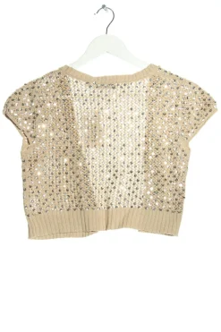 Westen>Heine Strickweste Größe 34 cremesilberfarben