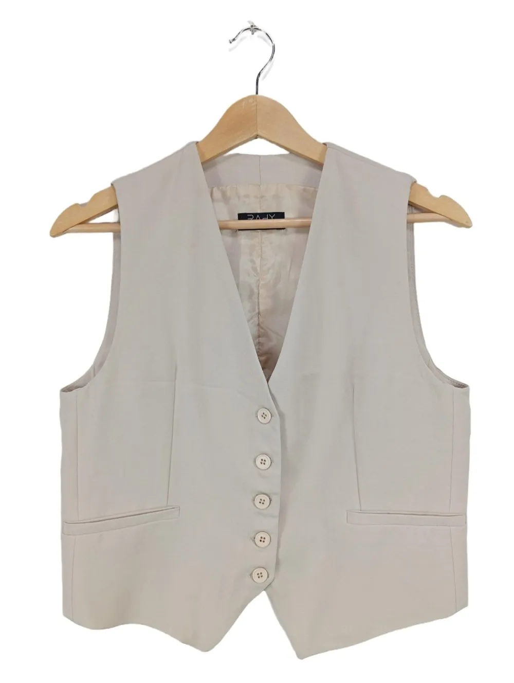 Westen>RAHY Strickweste Größe 36 wollweiß