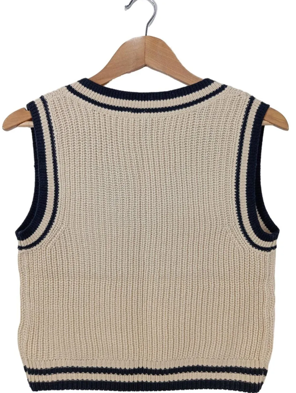 Westen>H&M Divided Strickweste Größe 36 wollweißschwarz