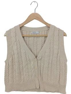 Westen>Stradivarius Strickweste Größe 40 camel