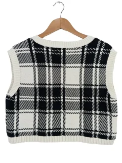 Westen>Holister Strickweste Größe 38 schwarzweiß