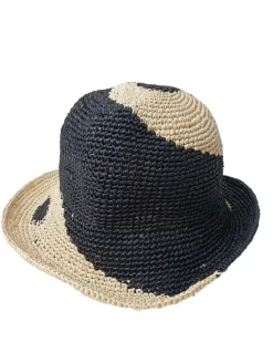 Hüte>Brixton Strohhut Größe 56 schwarzhellgelb