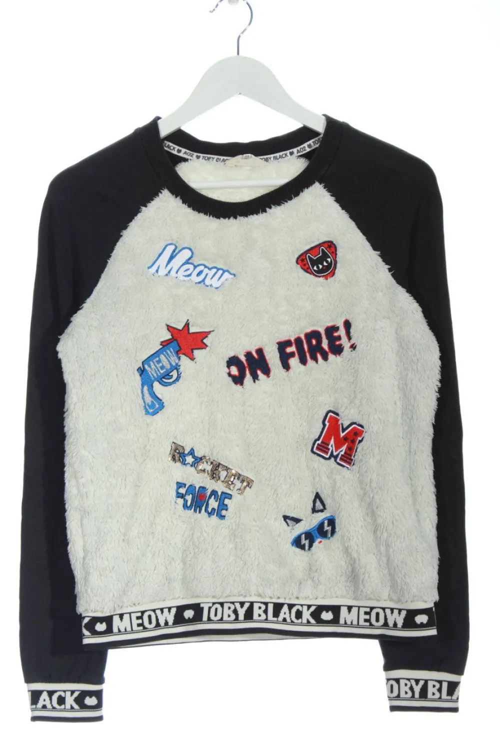 Sweats>toby black Sweatshirt Größe 38 weißschwarz