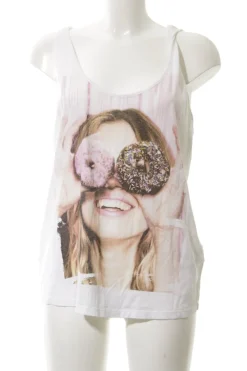 Tops>Zara Trafaluc Tanktop Größe 38 weißpink