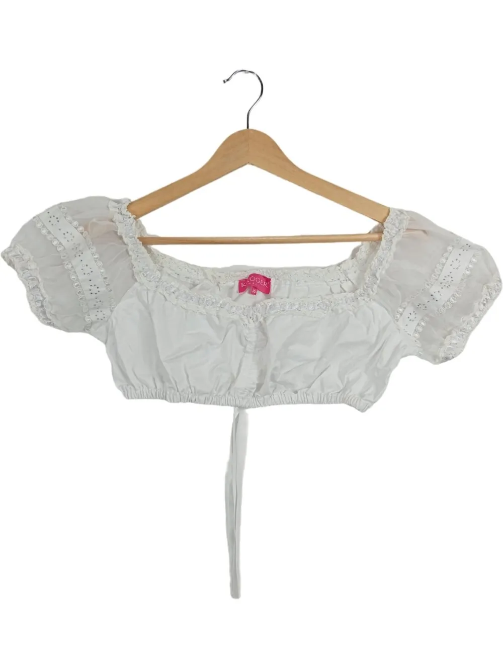 Trachtenmode> Trachtenbluse Größe 36 weiß