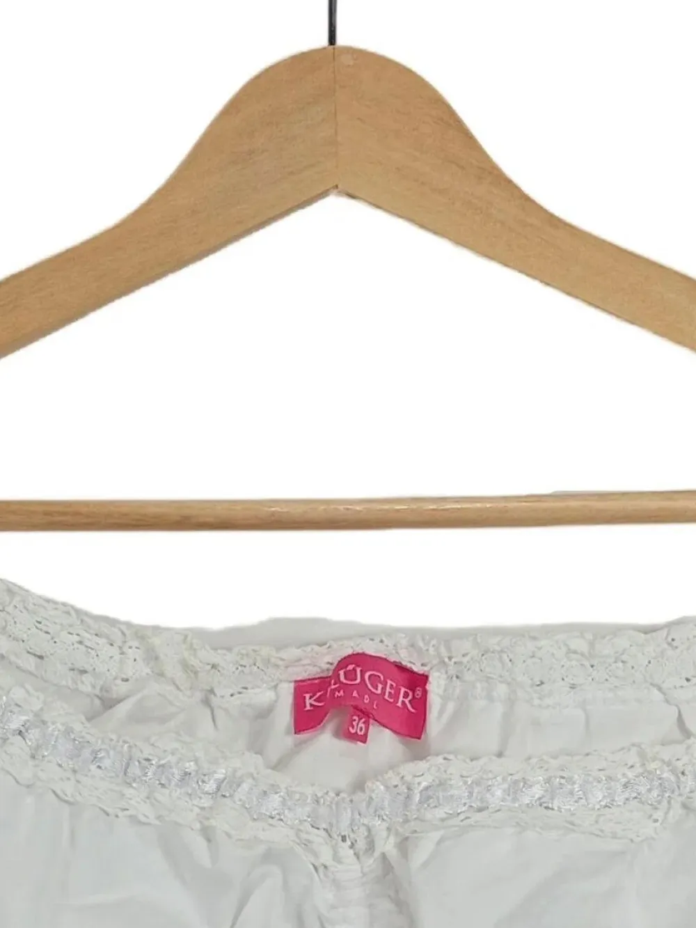 Trachtenmode> Trachtenbluse Größe 36 weiß