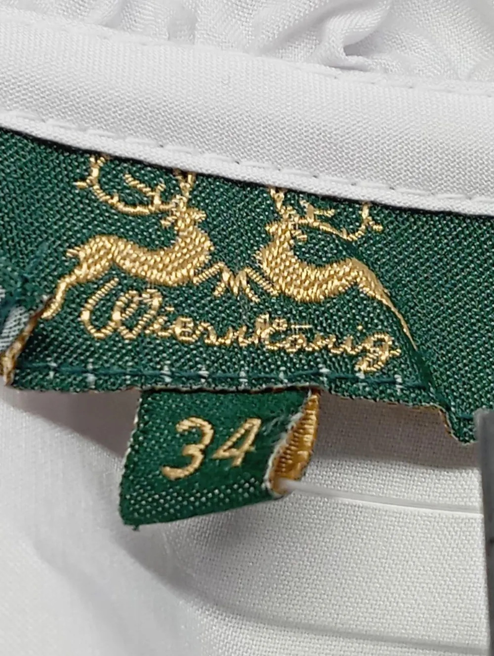 Trachtenmode>Wiesnku00f6nig Trachtenbluse Größe 34 weiß