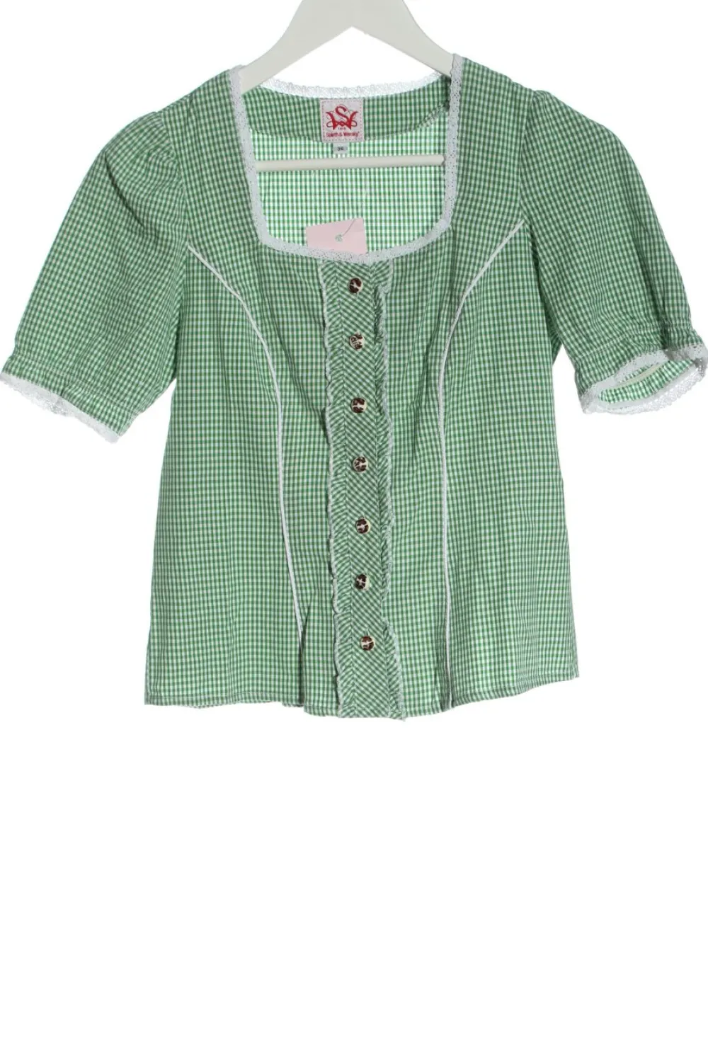 Trachtenmode>Spieth & Wensky Trachtenbluse Größe 36 grünweiß