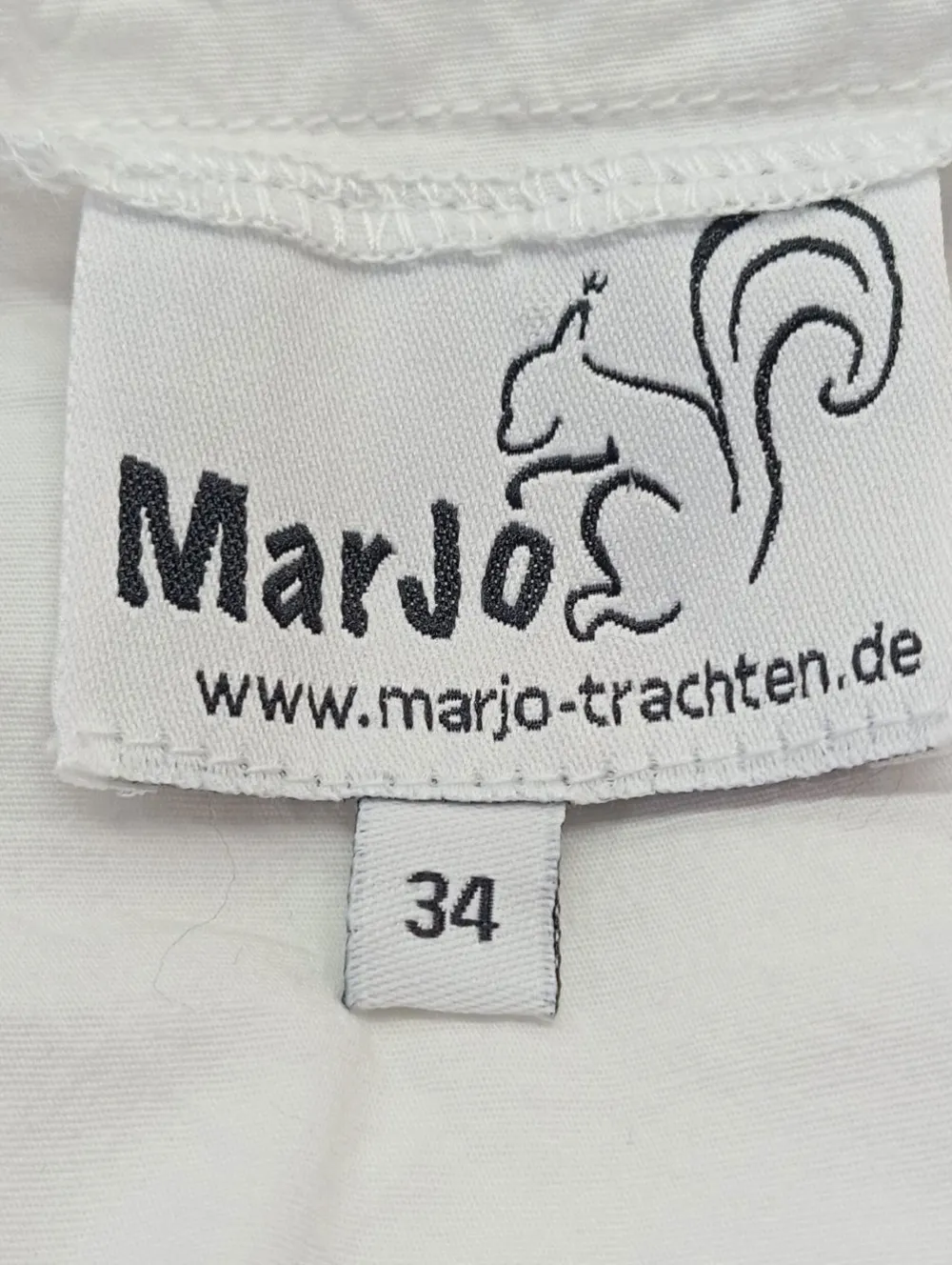 Trachtenmode>MarJo Trachtenbluse Größe 34 weiß