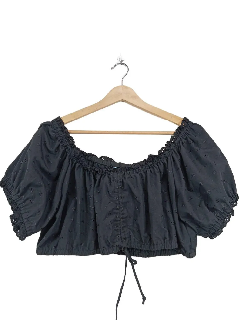 Trachtenmode>Himmelblau Trachtenbluse Größe 48 schwarz