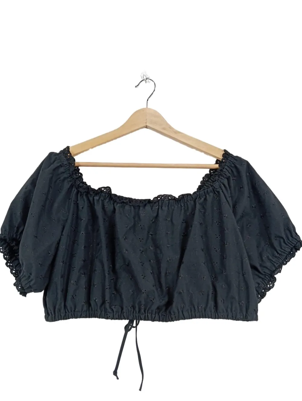 Trachtenmode>Himmelblau Trachtenbluse Größe 48 schwarz