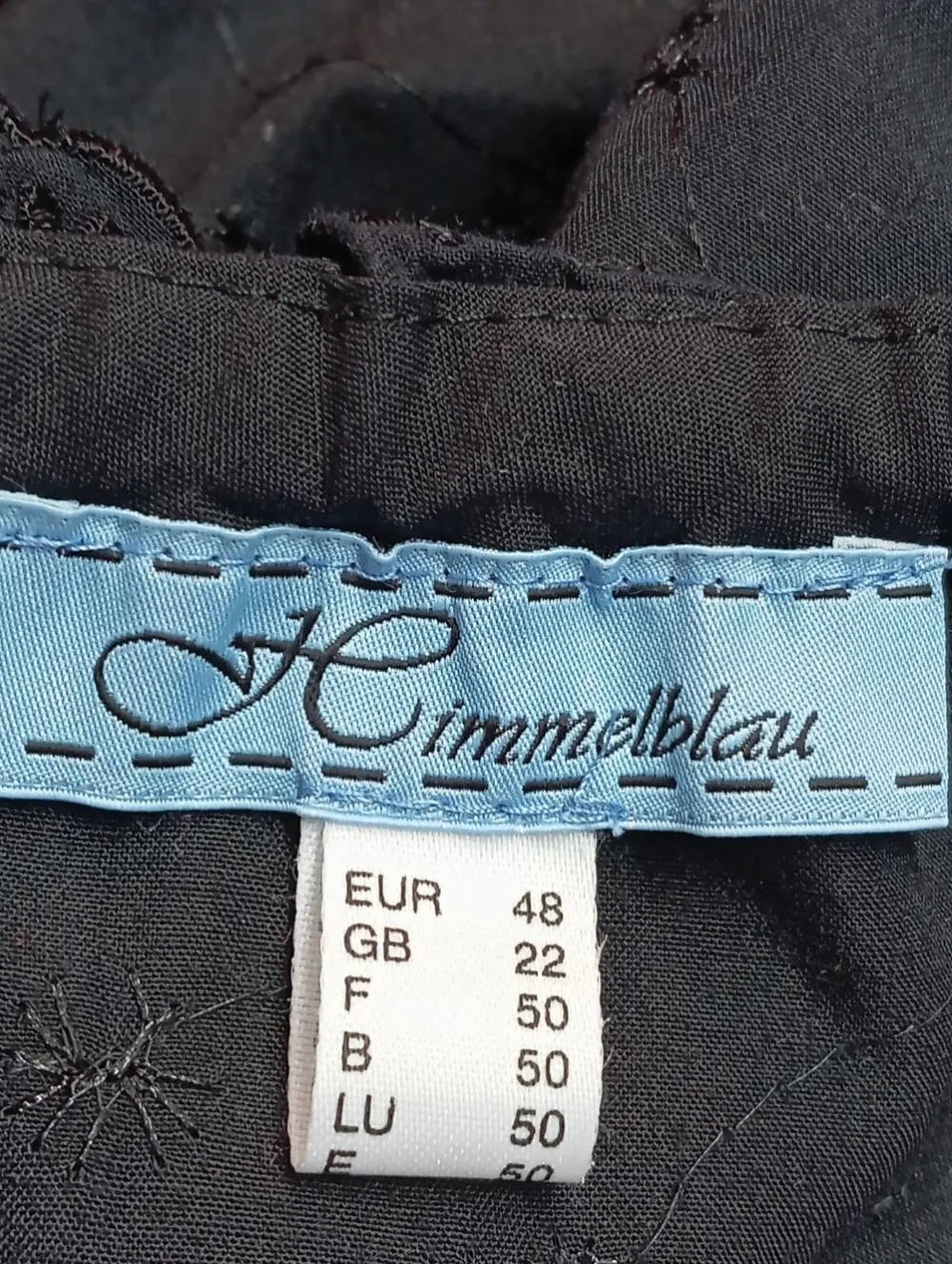 Trachtenmode>Himmelblau Trachtenbluse Größe 48 schwarz