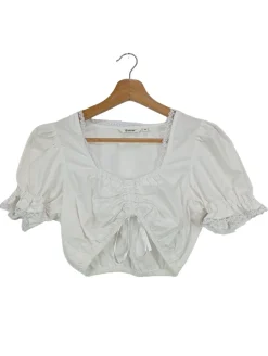 Trachtenmode>Distler Trachtenbluse Größe 34 weiß
