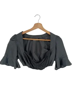 Trachtenmode>edel heiss Trachtenbluse Größe 34 schwarz