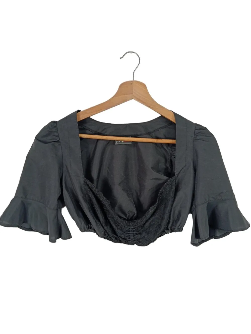 Trachtenmode>edel heiss Trachtenbluse Größe 34 schwarz