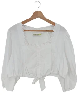 Trachtenmode>Tramontana Trachtenbluse Größe 50 weiß