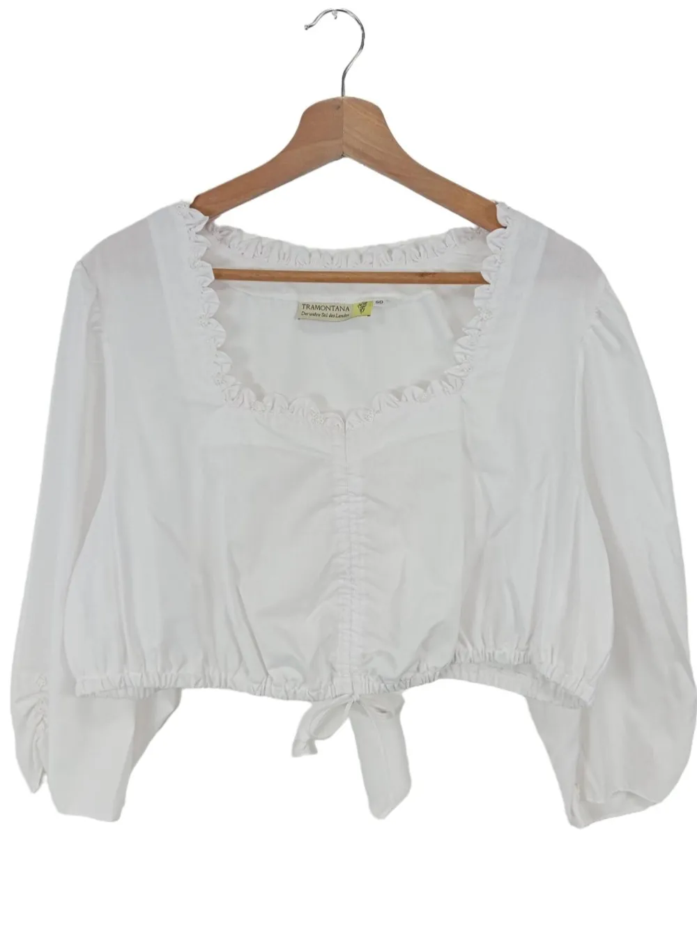 Trachtenmode>Tramontana Trachtenbluse Größe 50 weiß