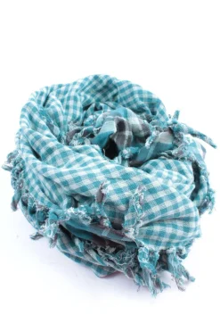 Tücher>Pieces Trachtentuch weißtürkis