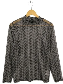 Blusen>Blind Date Transparenz-Bluse Größe 42 schwarzwollweiß