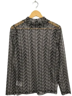 Blusen>Blind Date Transparenz-Bluse Größe 42 schwarzwollweiß