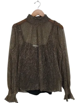 Blusen>Cinque Transparenz-Bluse Größe 38 bronzefarben