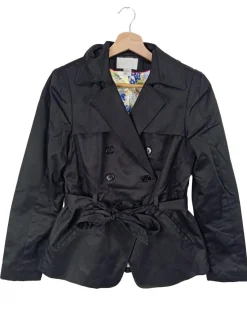 Mäntel>H&M Trenchcoat Größe 40 schwarz