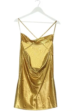 Kleider>H&M Divided Trägerkleid Größe 38 blassgelbbraun