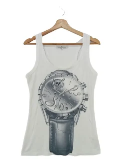 Tops>Alessandro Moscatiello Trägertop Größe 36 weißschwarz