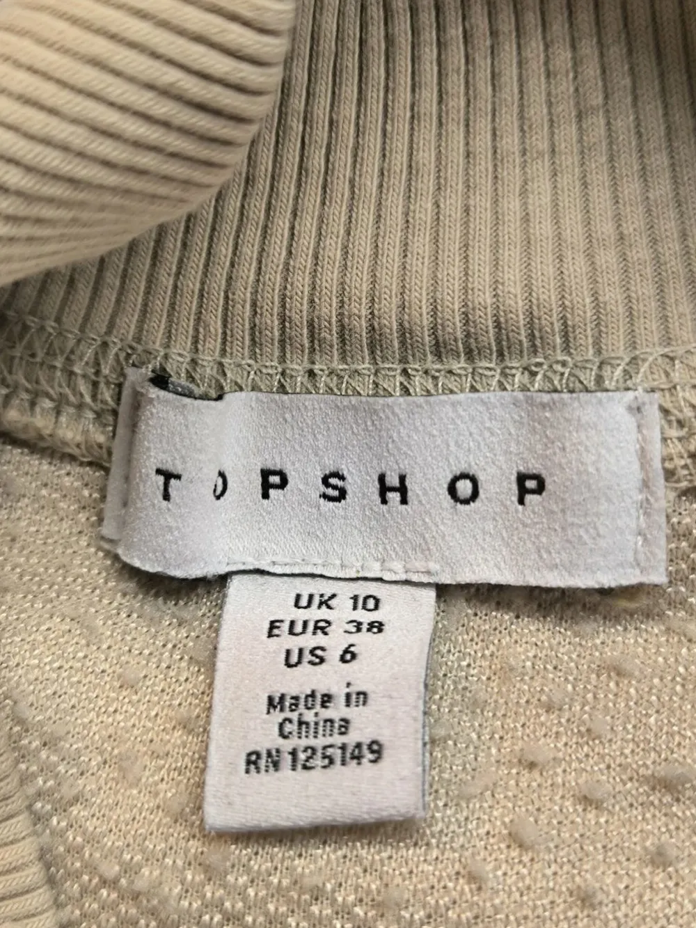 Pullover>Topshop Troyer Größe 38 wollweiß